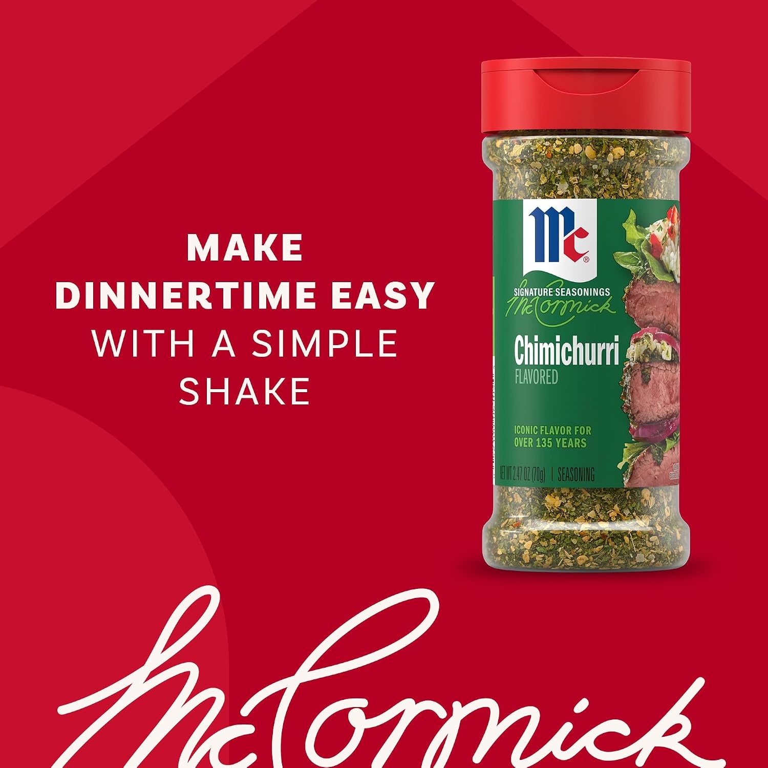 image:imageMcCormick Seasoning Chimichurri Signature Seasonings No MSG Added Vibrant Parsley amp Zesty Garlic Flavor Shake On For Roasted Meats amp Veggies Rice Sauces amp Marinades 247 oz