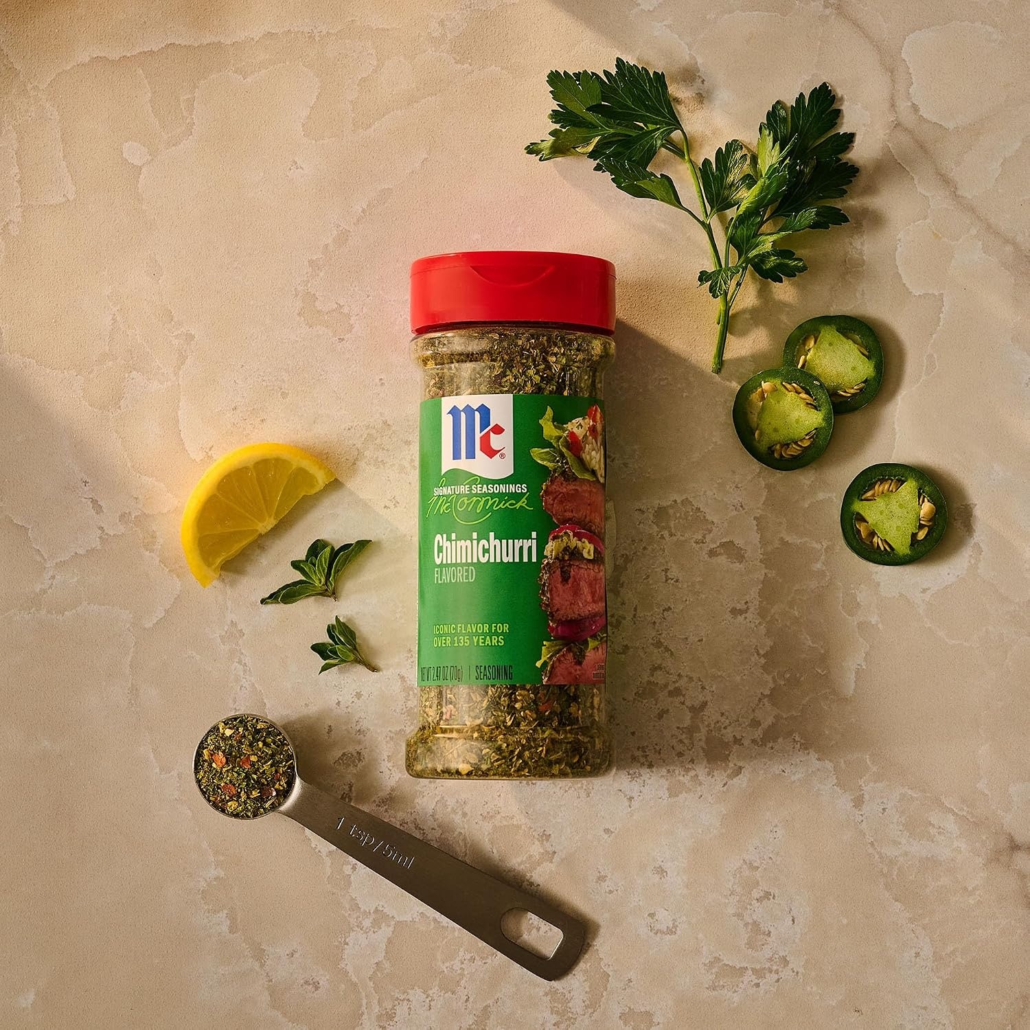 image:imageMcCormick Seasoning Chimichurri Signature Seasonings No MSG Added Vibrant Parsley amp Zesty Garlic Flavor Shake On For Roasted Meats amp Veggies Rice Sauces amp Marinades 247 oz