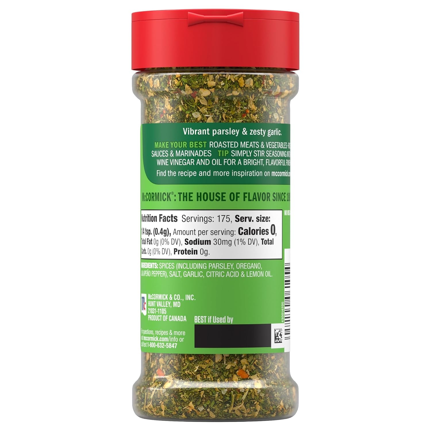 image:imageMcCormick Seasoning Chimichurri Signature Seasonings No MSG Added Vibrant Parsley amp Zesty Garlic Flavor Shake On For Roasted Meats amp Veggies Rice Sauces amp Marinades 247 oz