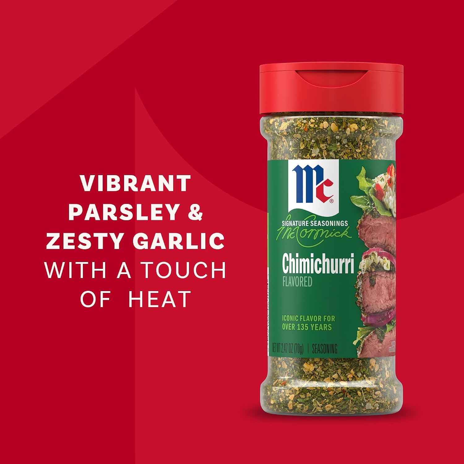 image:imageMcCormick Seasoning Chimichurri Signature Seasonings No MSG Added Vibrant Parsley amp Zesty Garlic Flavor Shake On For Roasted Meats amp Veggies Rice Sauces amp Marinades 247 oz