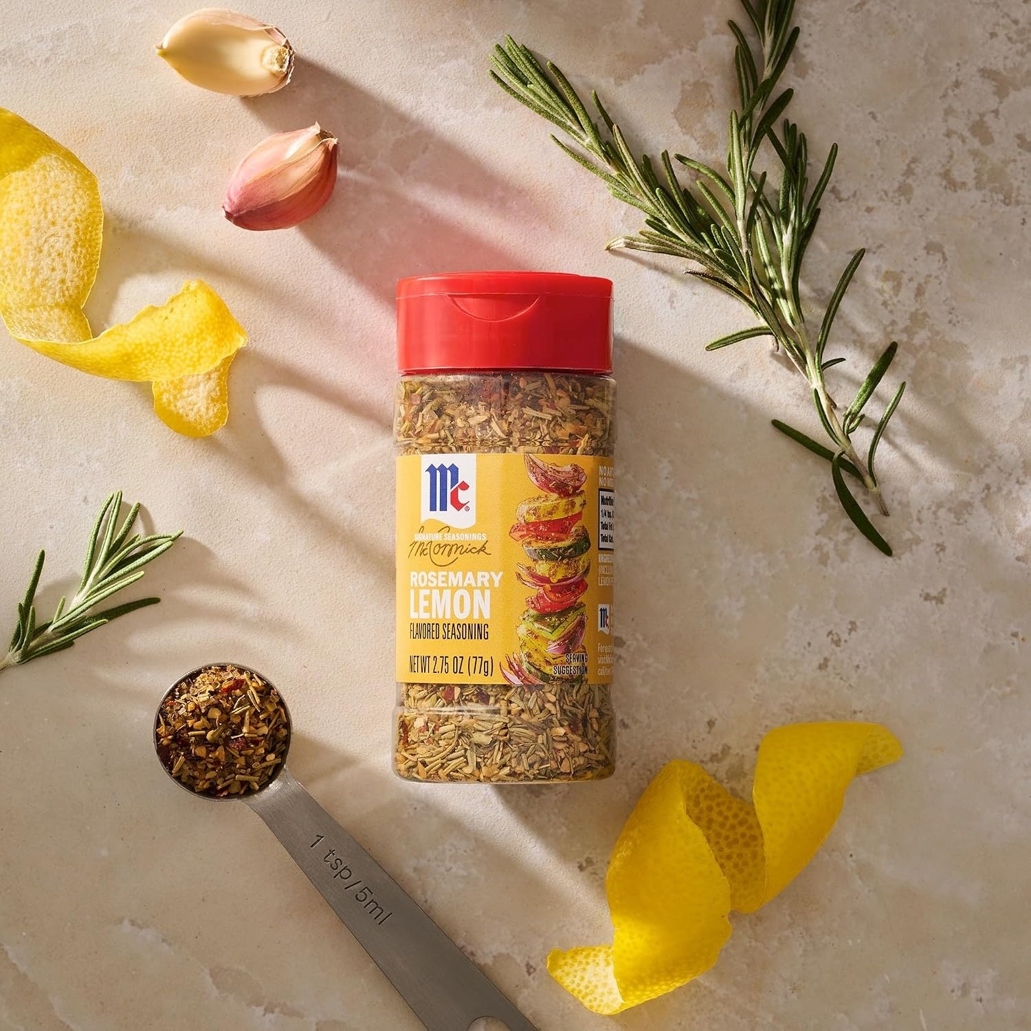 image:imageMcCormick Seasoning Rosemary Lemon Signature Seasonings Herbal Blend with Bright Flavor Shake On For Roasted Veggies Pasta amp Rice Dishes No Artificial Flavors No MSG Added 275 oz