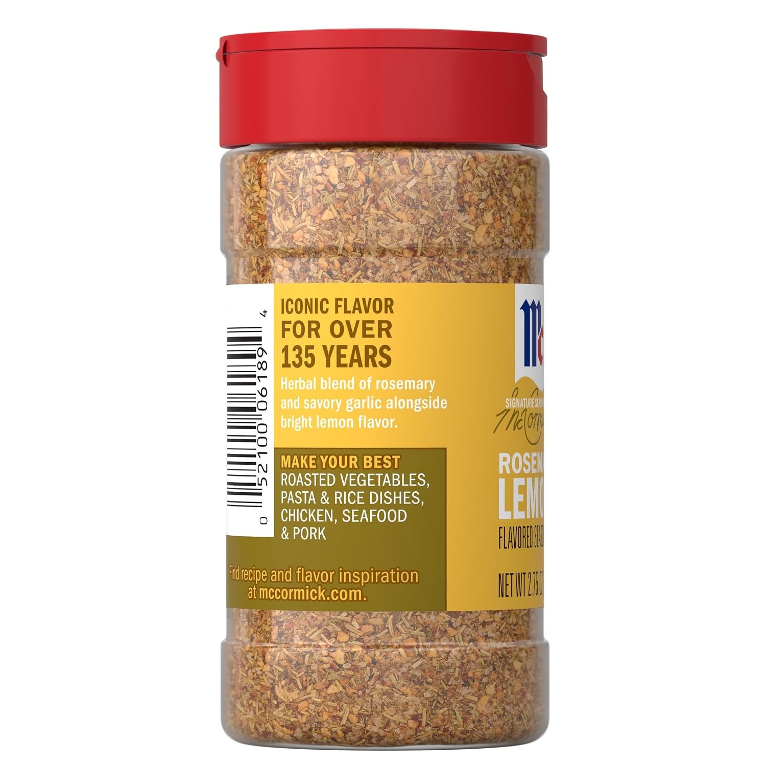 image:imageMcCormick Seasoning Rosemary Lemon Signature Seasonings Herbal Blend with Bright Flavor Shake On For Roasted Veggies Pasta amp Rice Dishes No Artificial Flavors No MSG Added 275 oz