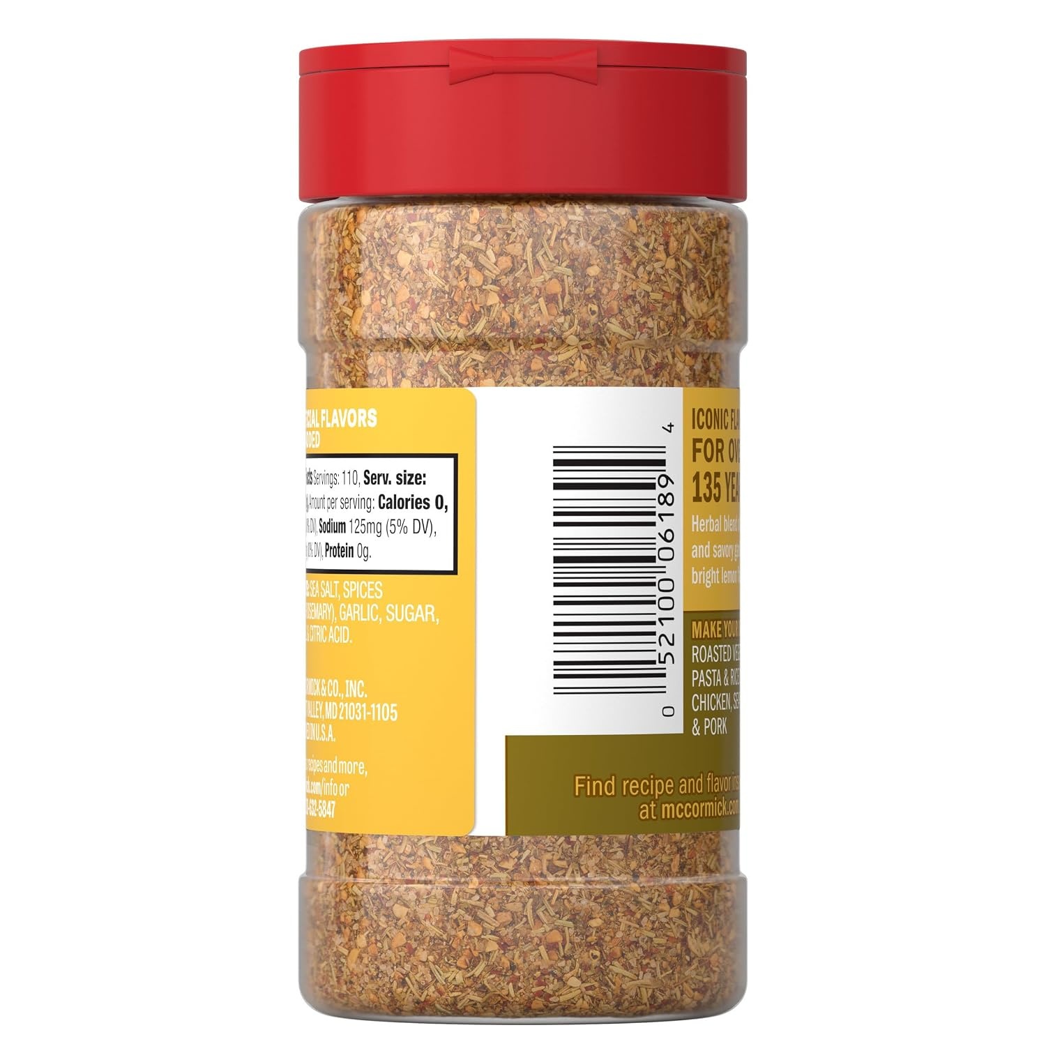 image:imageMcCormick Seasoning Rosemary Lemon Signature Seasonings Herbal Blend with Bright Flavor Shake On For Roasted Veggies Pasta amp Rice Dishes No Artificial Flavors No MSG Added 275 oz