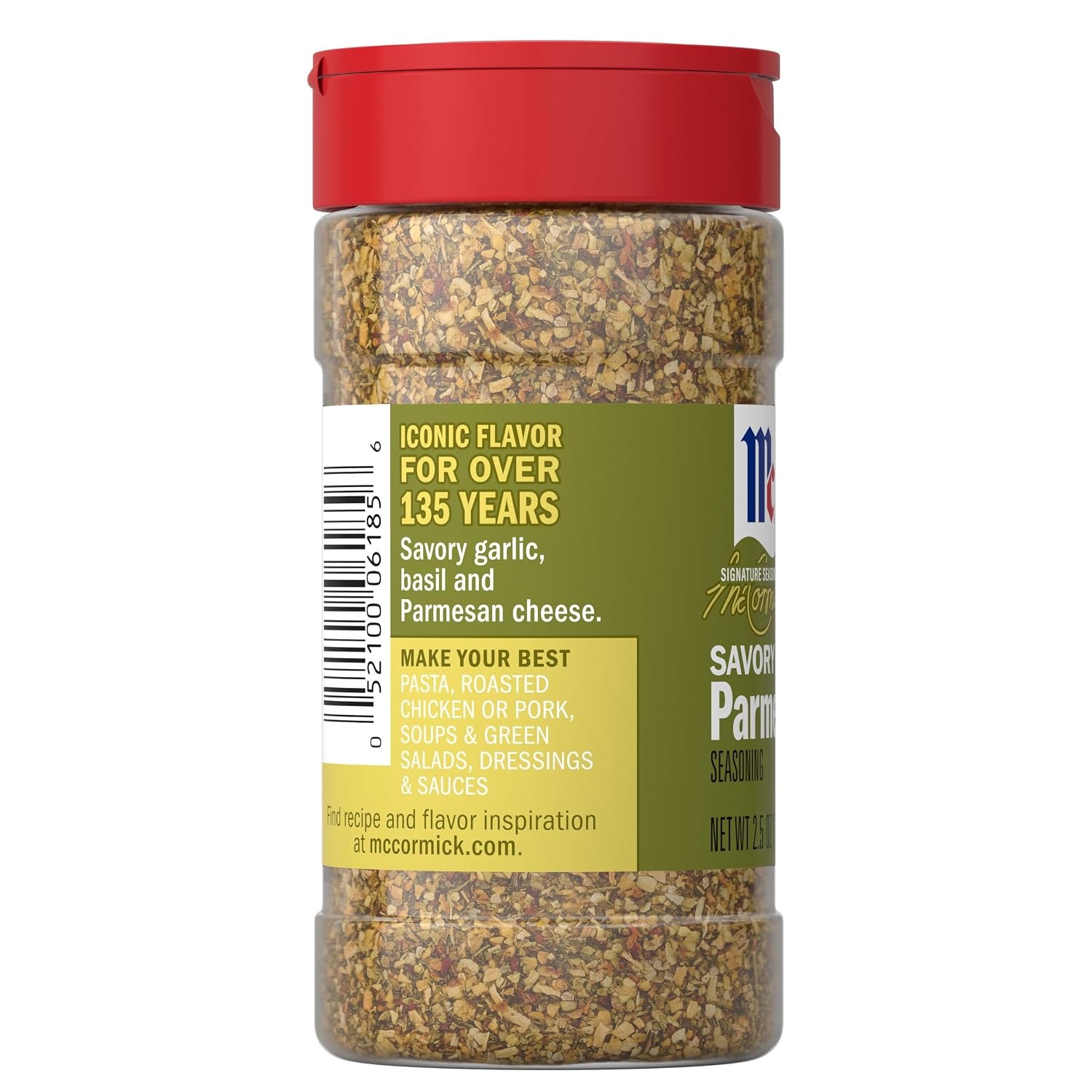 image:imageMcCormick Seasoning Savory Herb Parmesan Signature Seasonings Cheesy amp Herbaceous Flavor Shake On For Pasta Roasted Chicken or Pork Soups amp Salads No Artificial Flavors No MSG Added 25 oz