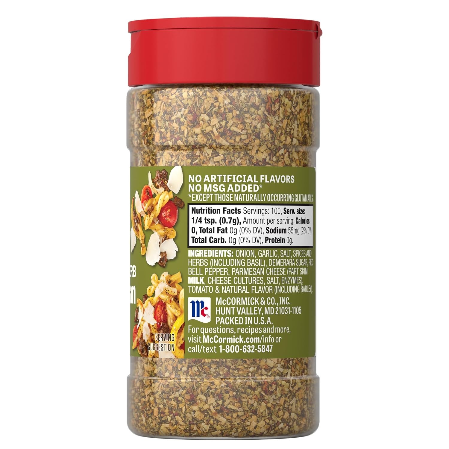 image:imageMcCormick Seasoning Savory Herb Parmesan Signature Seasonings Cheesy amp Herbaceous Flavor Shake On For Pasta Roasted Chicken or Pork Soups amp Salads No Artificial Flavors No MSG Added 25 oz