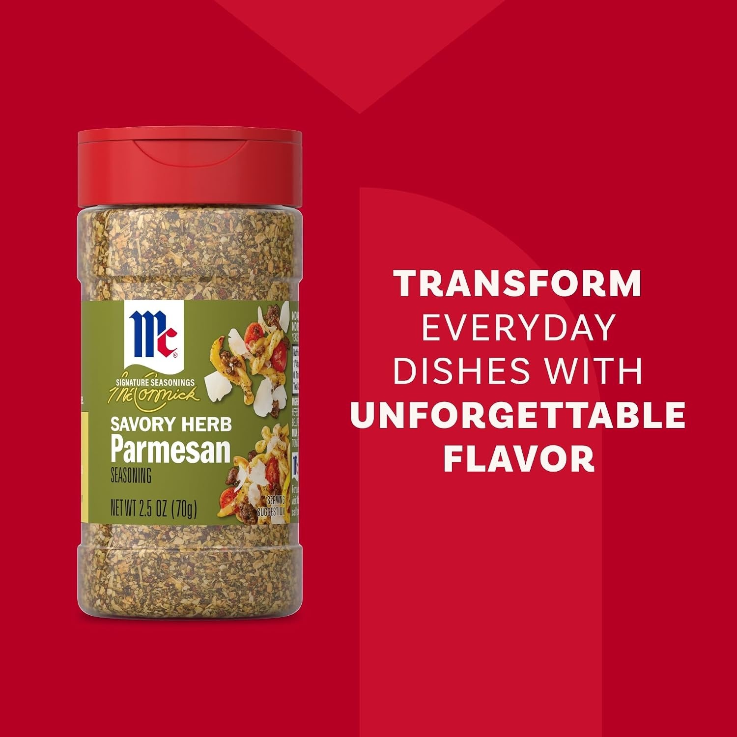 image:imageMcCormick Seasoning Savory Herb Parmesan Signature Seasonings Cheesy amp Herbaceous Flavor Shake On For Pasta Roasted Chicken or Pork Soups amp Salads No Artificial Flavors No MSG Added 25 oz