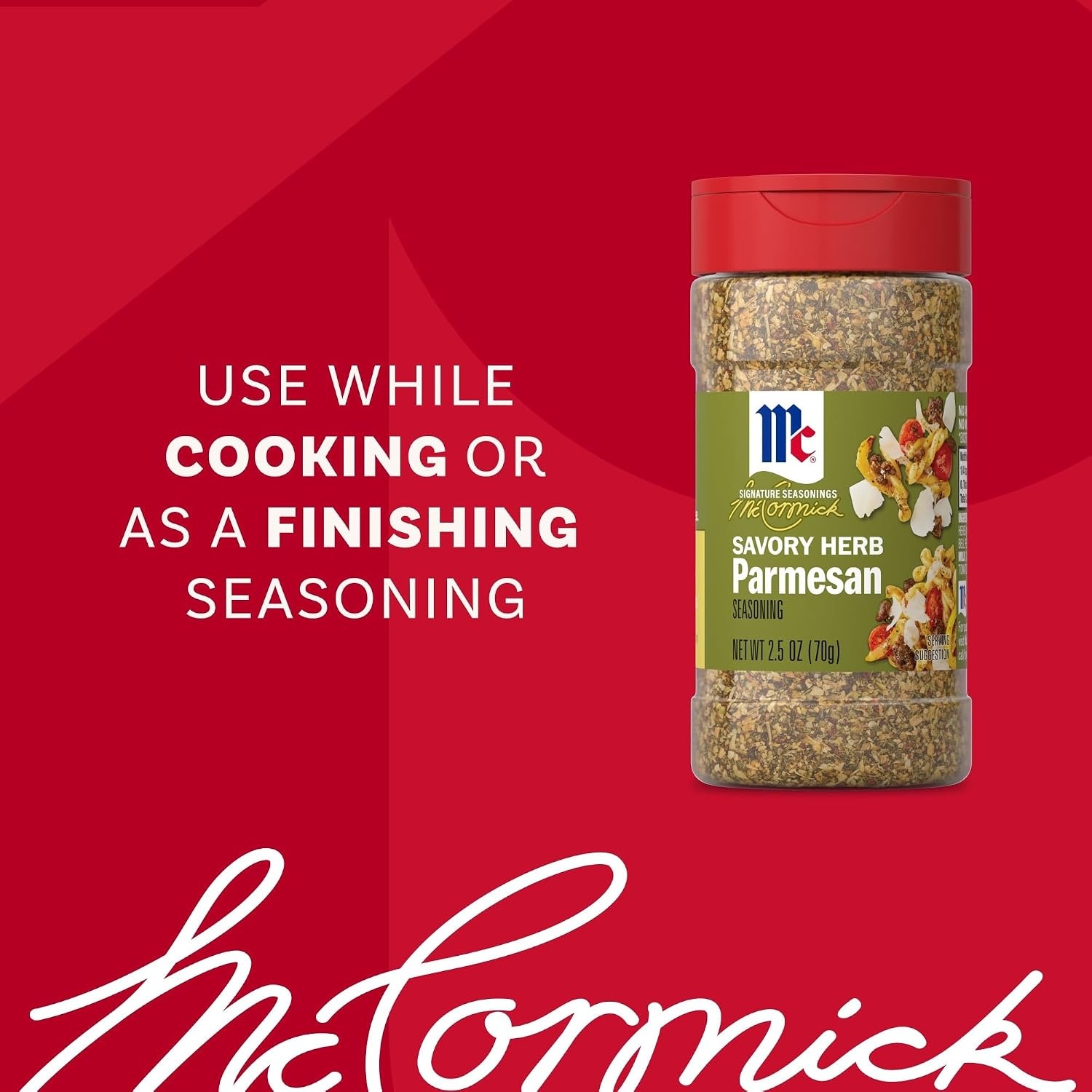 image:imageMcCormick Seasoning Savory Herb Parmesan Signature Seasonings Cheesy amp Herbaceous Flavor Shake On For Pasta Roasted Chicken or Pork Soups amp Salads No Artificial Flavors No MSG Added 25 oz
