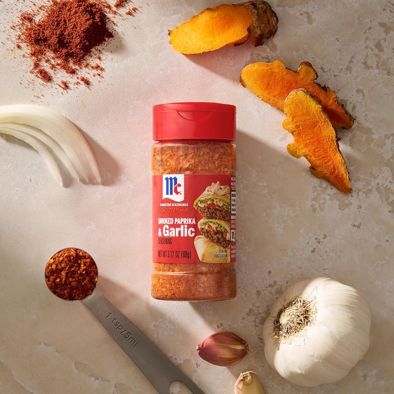 image:imageMcCormick Seasoning Smoked Paprika amp Garlic Signature Seasonings Mix of Garlic Smoked Paprika amp Onion Shake On For Roasted Chicken Veggies amp Pasta No Artificial Flavors No MSG Added 312 oz312 Ounce Pack of 1