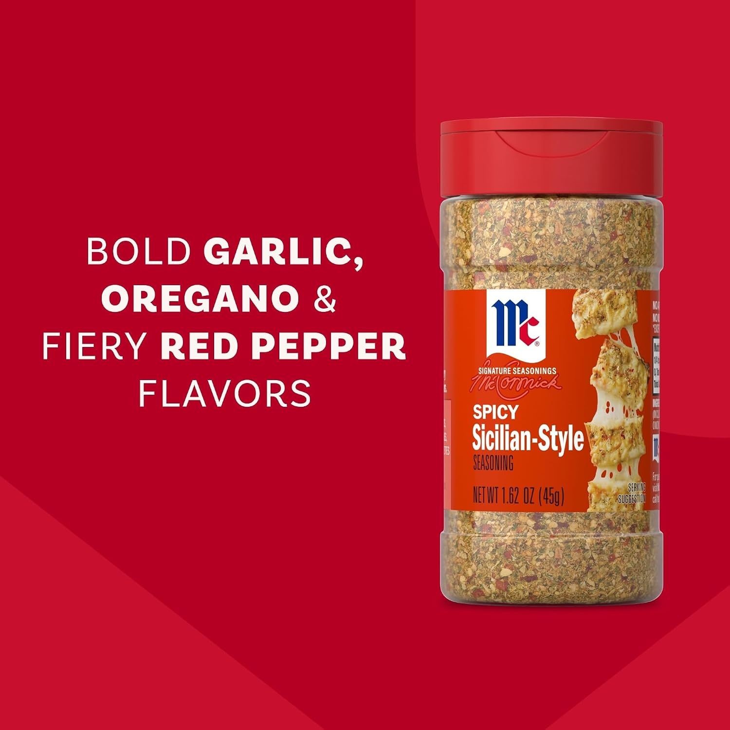 image:imageMcCormick Seasoning Spicy SicilianStyle Signature Seasonings Bold Savory amp Fiery Shake On For Pizza Flatbreads Roasted Vegetables Sauces amp More No Artificial Flavors No MSG Added 162 oz162 Ounce Pack of 1