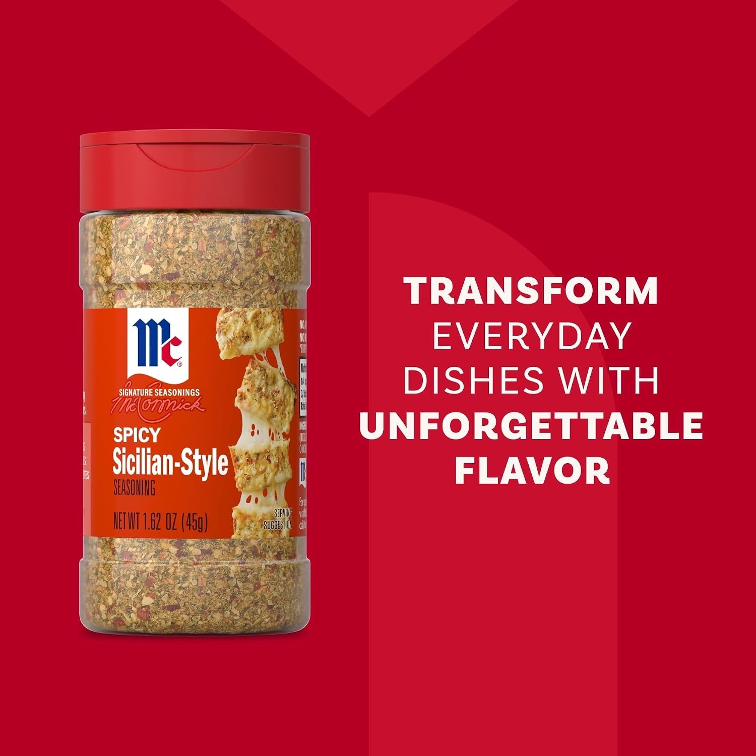 image:imageMcCormick Seasoning Spicy SicilianStyle Signature Seasonings Bold Savory amp Fiery Shake On For Pizza Flatbreads Roasted Vegetables Sauces amp More No Artificial Flavors No MSG Added 162 oz162 Ounce Pack of 1