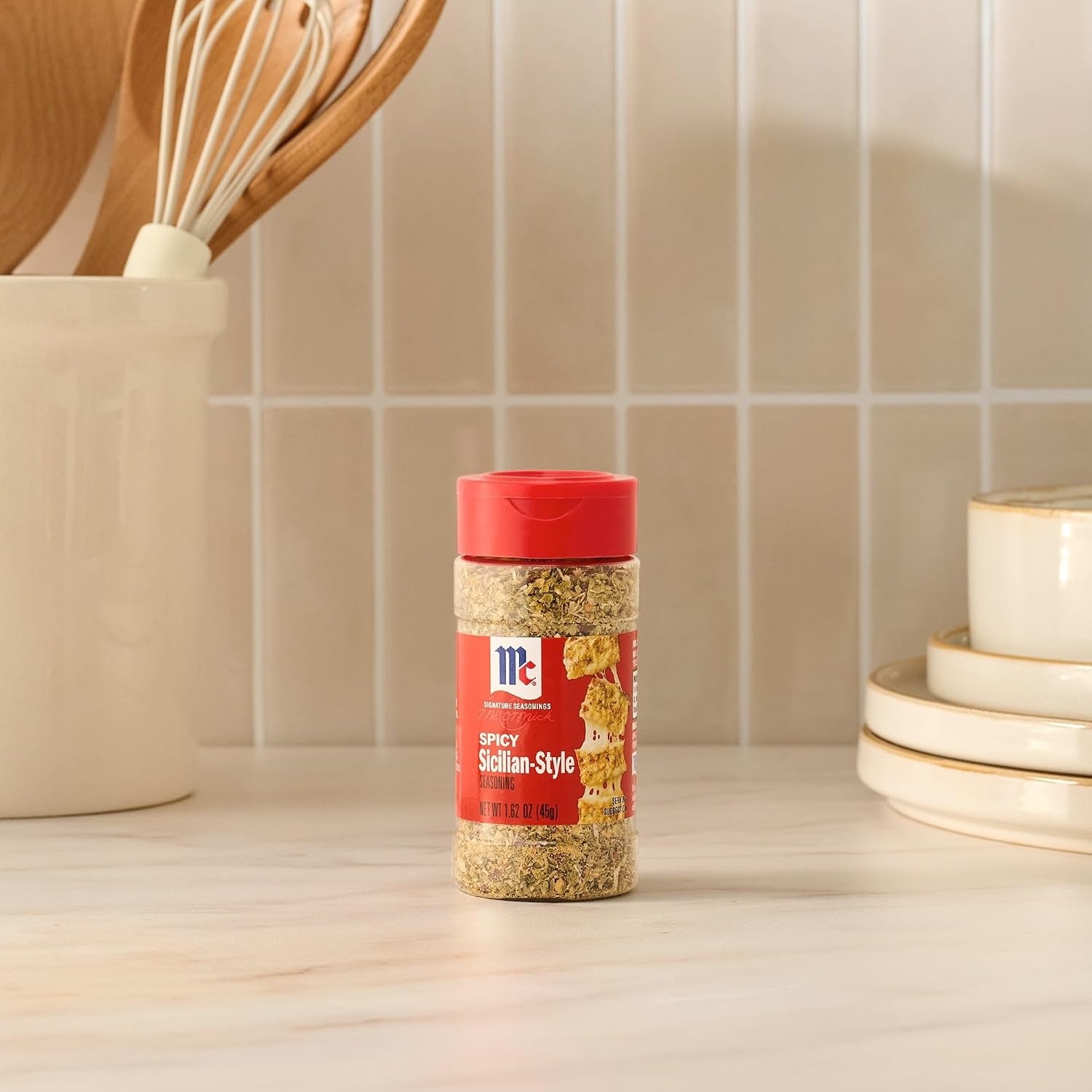 image:imageMcCormick Seasoning Spicy SicilianStyle Signature Seasonings Bold Savory amp Fiery Shake On For Pizza Flatbreads Roasted Vegetables Sauces amp More No Artificial Flavors No MSG Added 162 oz162 Ounce Pack of 1