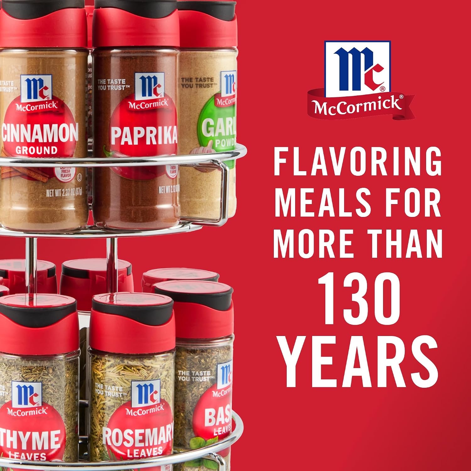 image:imageMcCormick Spice Rack Two Tier Chrome Featuring 16 Herbs amp Spices for Everyday Cooking Great Gift for Housewarming Wedding amp Bridal Shower 2609 oz