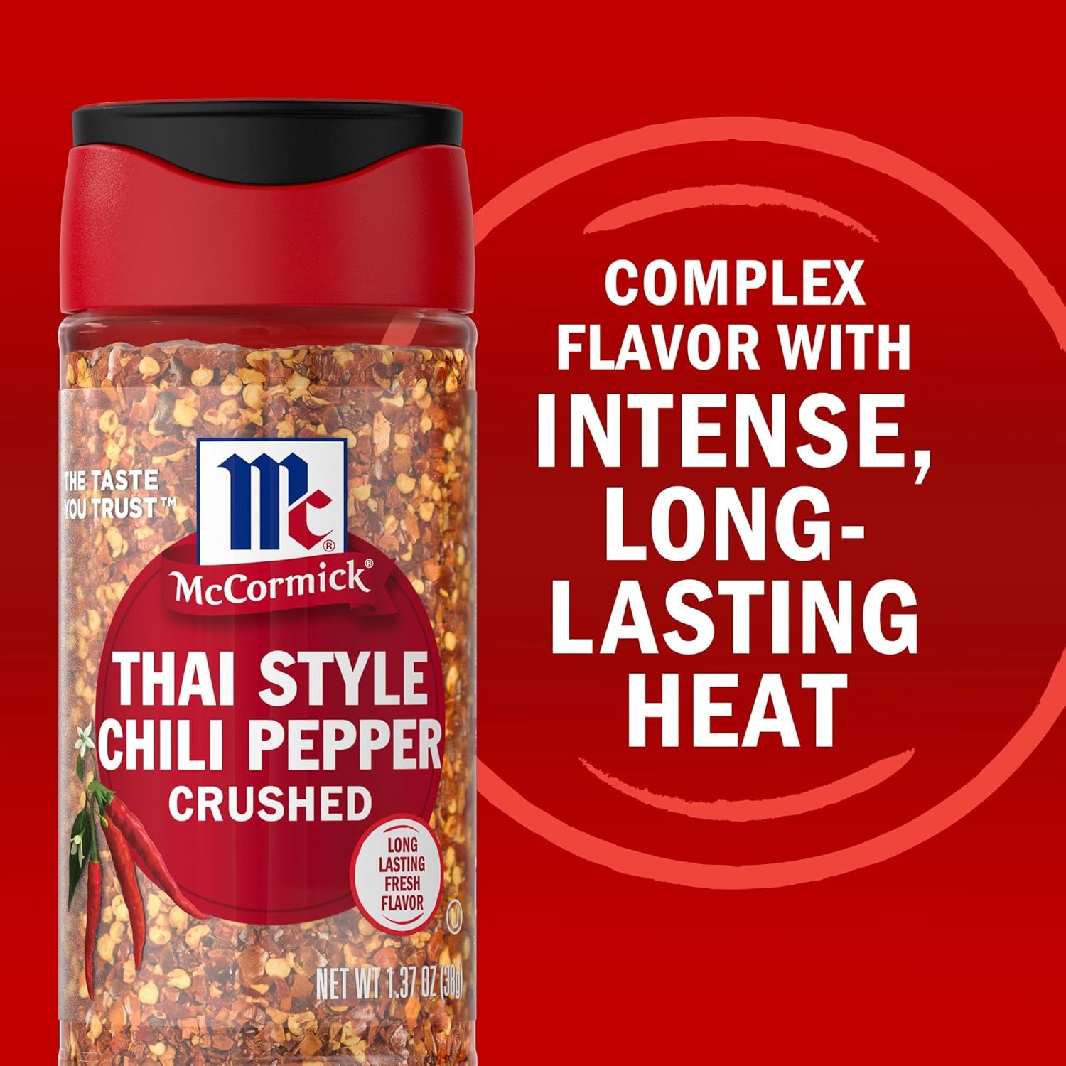 image:imageMcCormick Thai Style Chili Pepper Crushed For Pasta StirFry Salad Dressing Marinade Drunken Noodles Pad Thai and More 137 oz Pack of 6