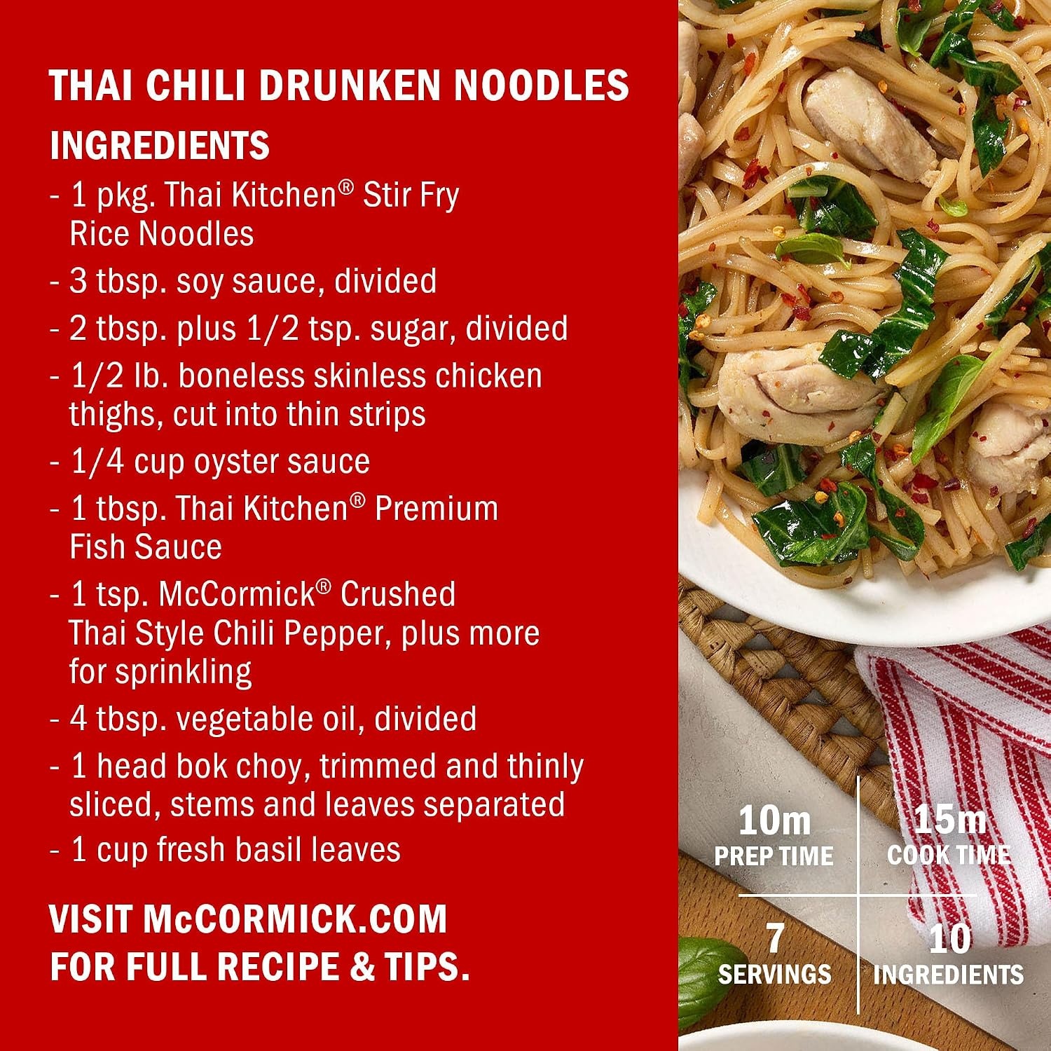 image:imageMcCormick Thai Style Chili Pepper Crushed For Pasta StirFry Salad Dressing Marinade Drunken Noodles Pad Thai and More 137 oz Pack of 6