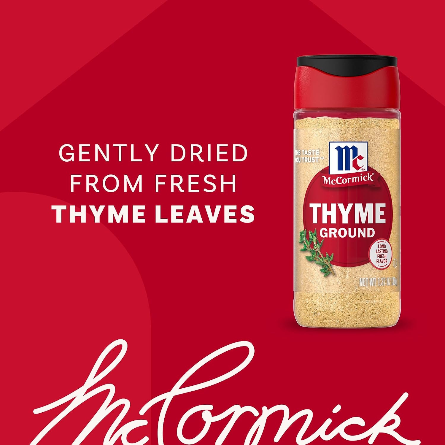 image:imageMcCormick Thyme Ground Subtle Mint Herby Flavor Kosher FlavorSealed for Freshness Ground to Blend Easily into Dishes Adds Savory Flavor to Meatloaf Stews Chicken amp Stuffing 137 oz