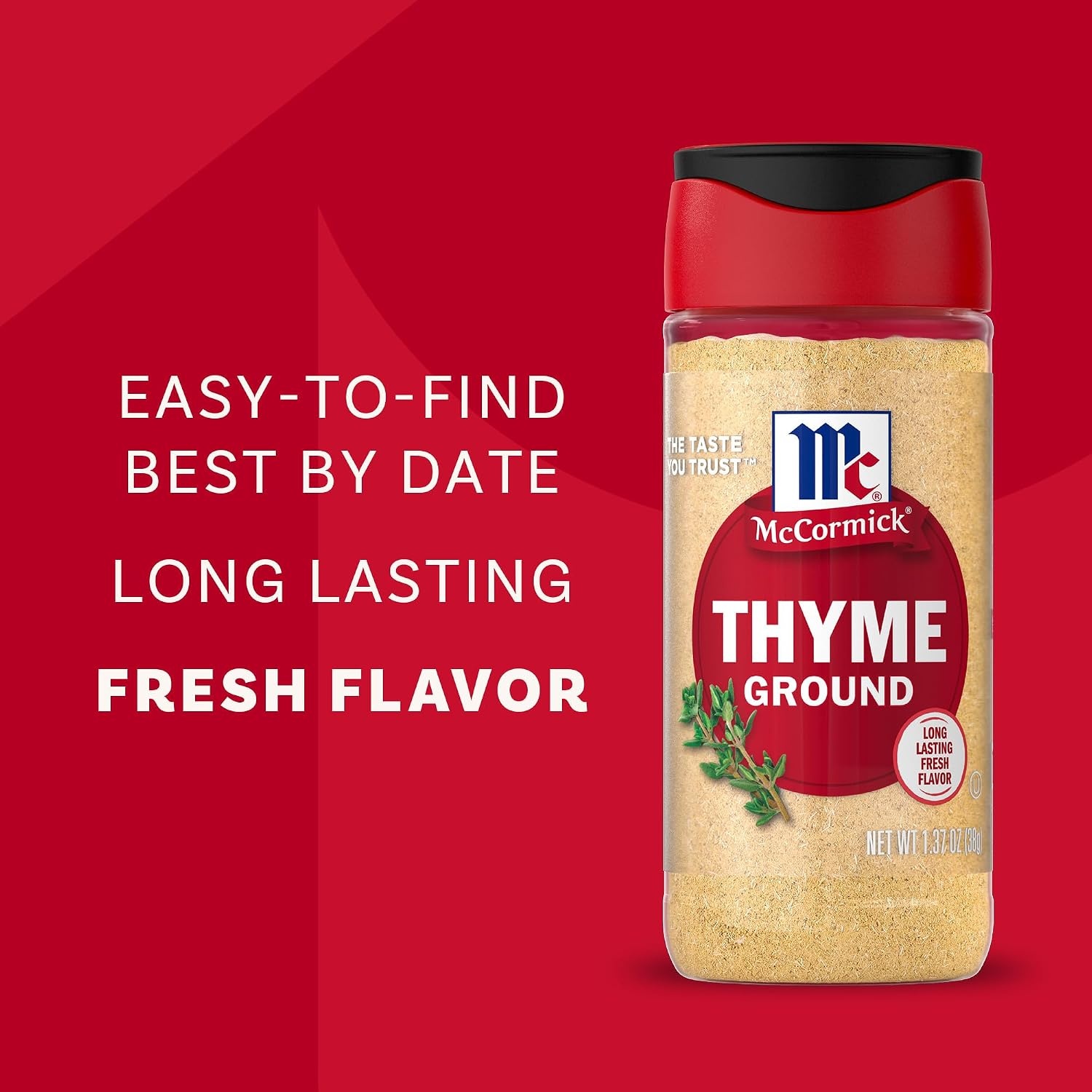 image:imageMcCormick Thyme Ground Subtle Mint Herby Flavor Kosher FlavorSealed for Freshness Ground to Blend Easily into Dishes Adds Savory Flavor to Meatloaf Stews Chicken amp Stuffing 137 oz