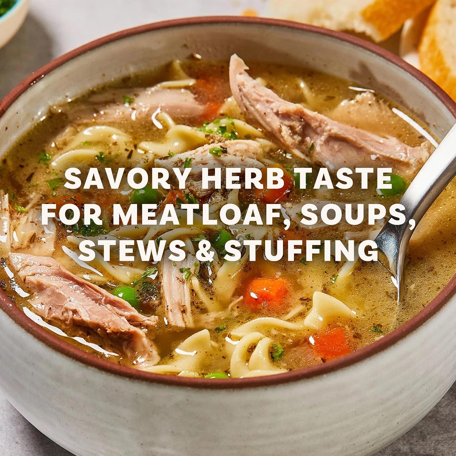 image:imageMcCormick Thyme Ground Subtle Mint Herby Flavor Kosher FlavorSealed for Freshness Ground to Blend Easily into Dishes Adds Savory Flavor to Meatloaf Stews Chicken amp Stuffing 137 oz