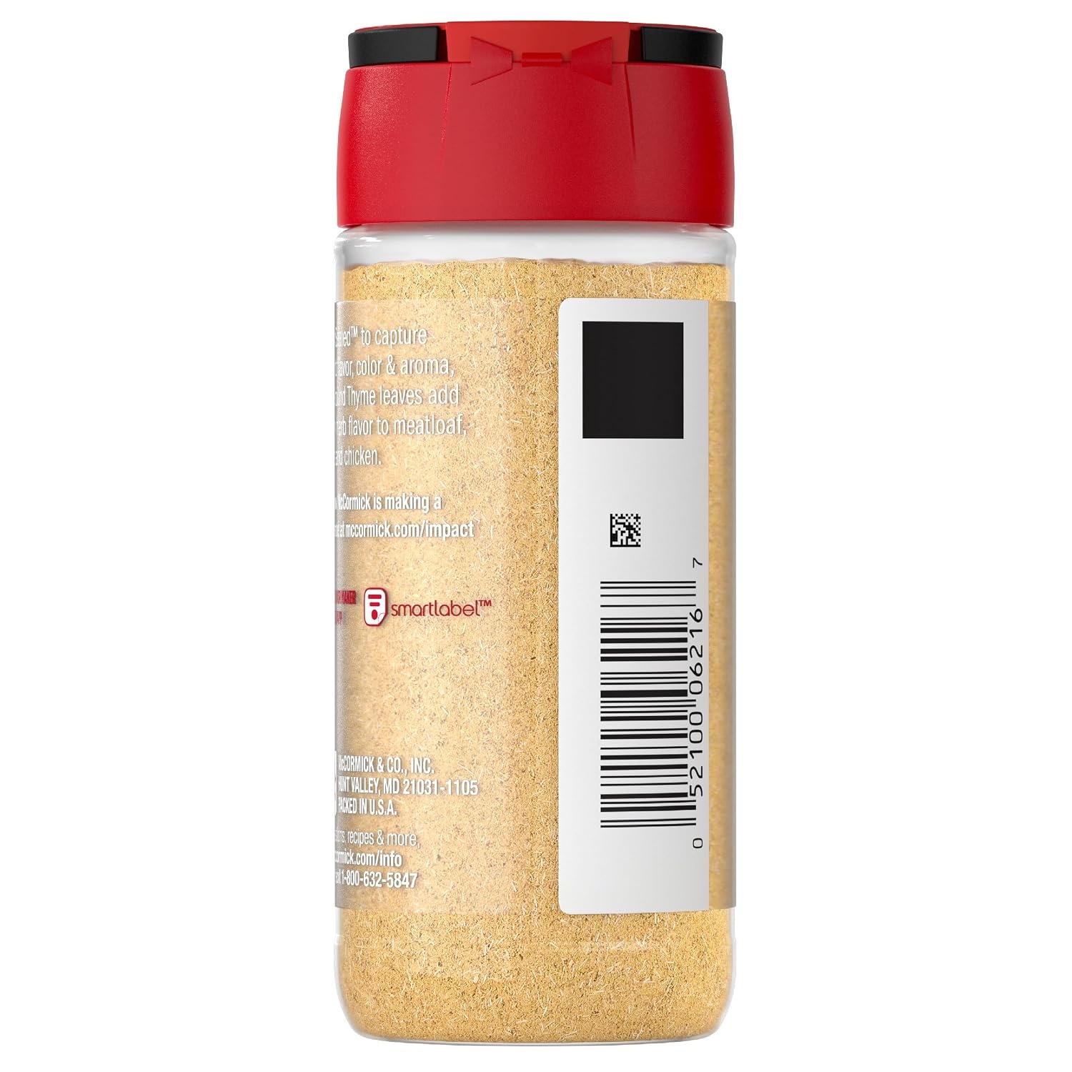 image:imageMcCormick Thyme Ground Subtle Mint Herby Flavor Kosher FlavorSealed for Freshness Ground to Blend Easily into Dishes Adds Savory Flavor to Meatloaf Stews Chicken amp Stuffing 137 oz