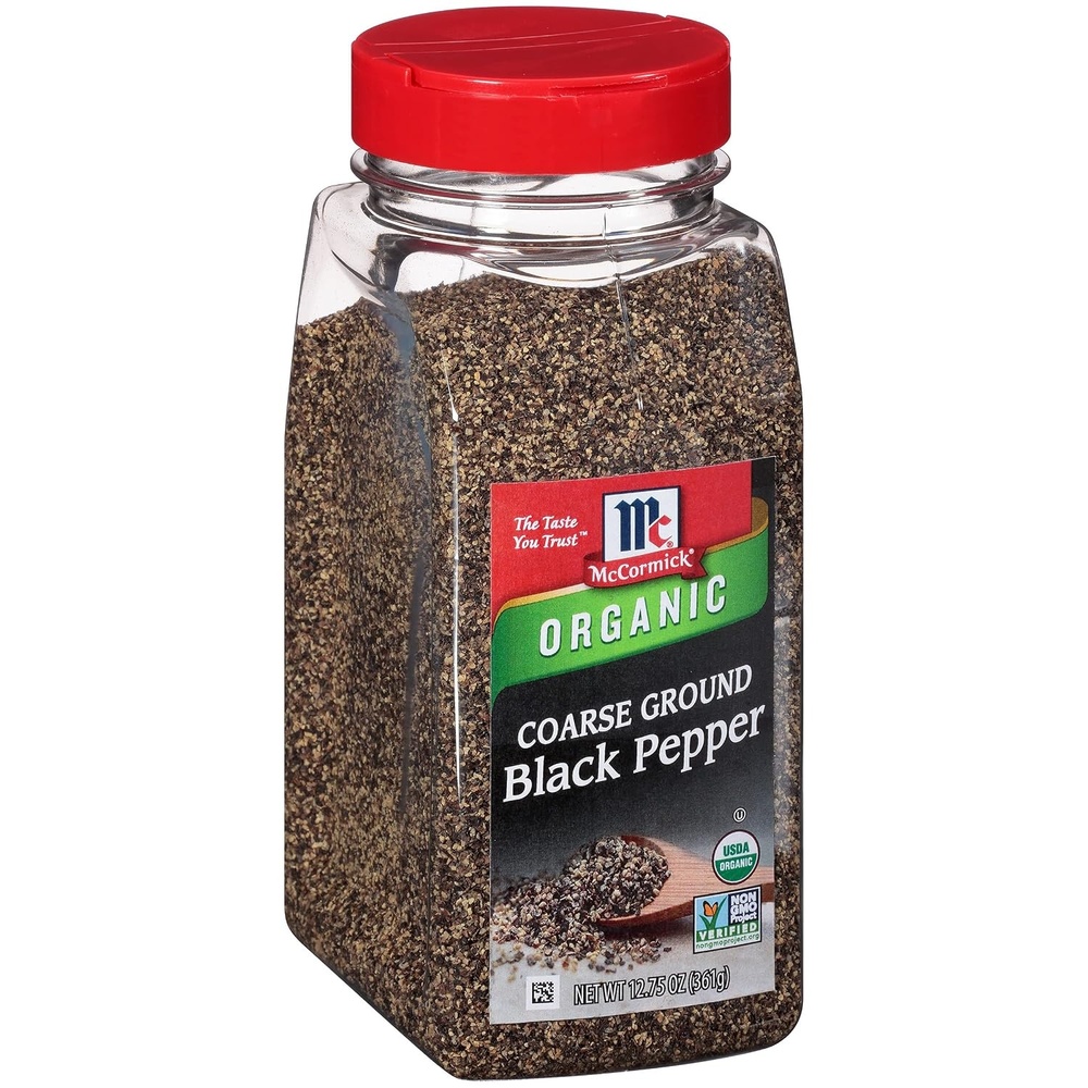 image:imageMcCormick Black Pepper Pure Ground Organic Non GMO Enjoy Distinctive Pepper Flavor While Cooking amp Tableside 12 oz1275 Ounce Pack of 1