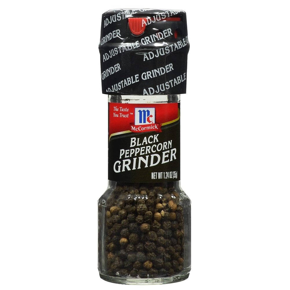 image:imageMcCormick Black Peppercorn Grinder For Freshly Ground Pepper While Cooking amp Tableside 25 oz124 Ounce Pack of 6