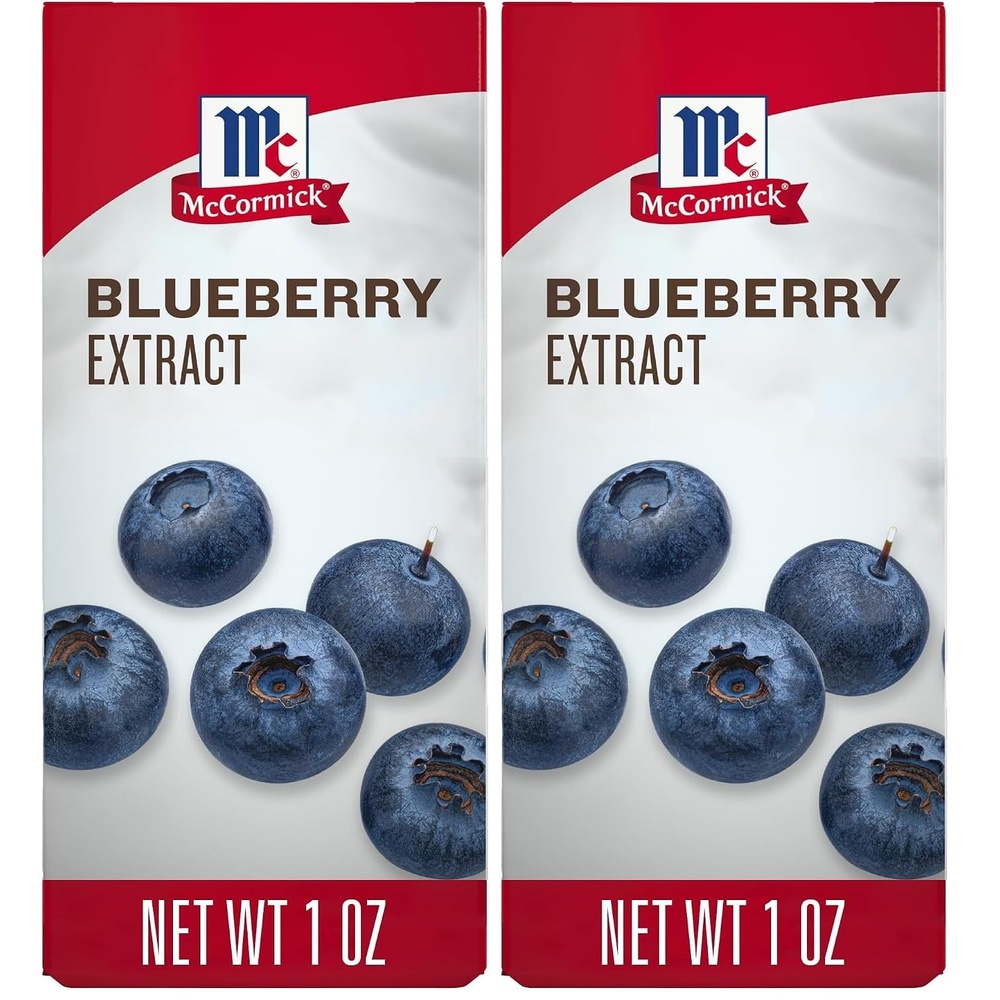 image:imageMcCormick Blueberry Extract with Other Natural Flavors Distinctive Sweet Blueberry Flavor and Aroma for Baking Cookies Cake and Muffins and Beverages Like Lemonade Mocktails and Smoothies 1 fl oz1 Fl Oz Pack of 2