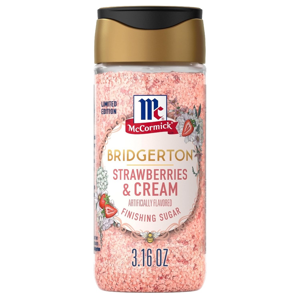 image:imageMcCormick Bridgerton Finishing Sugar Strawberries amp Cream Limited Edition Sweet Strawberry Flavor Infusion For Desserts Cocktails Breakfasts and More 316 oz316 Ounce Pack of 1