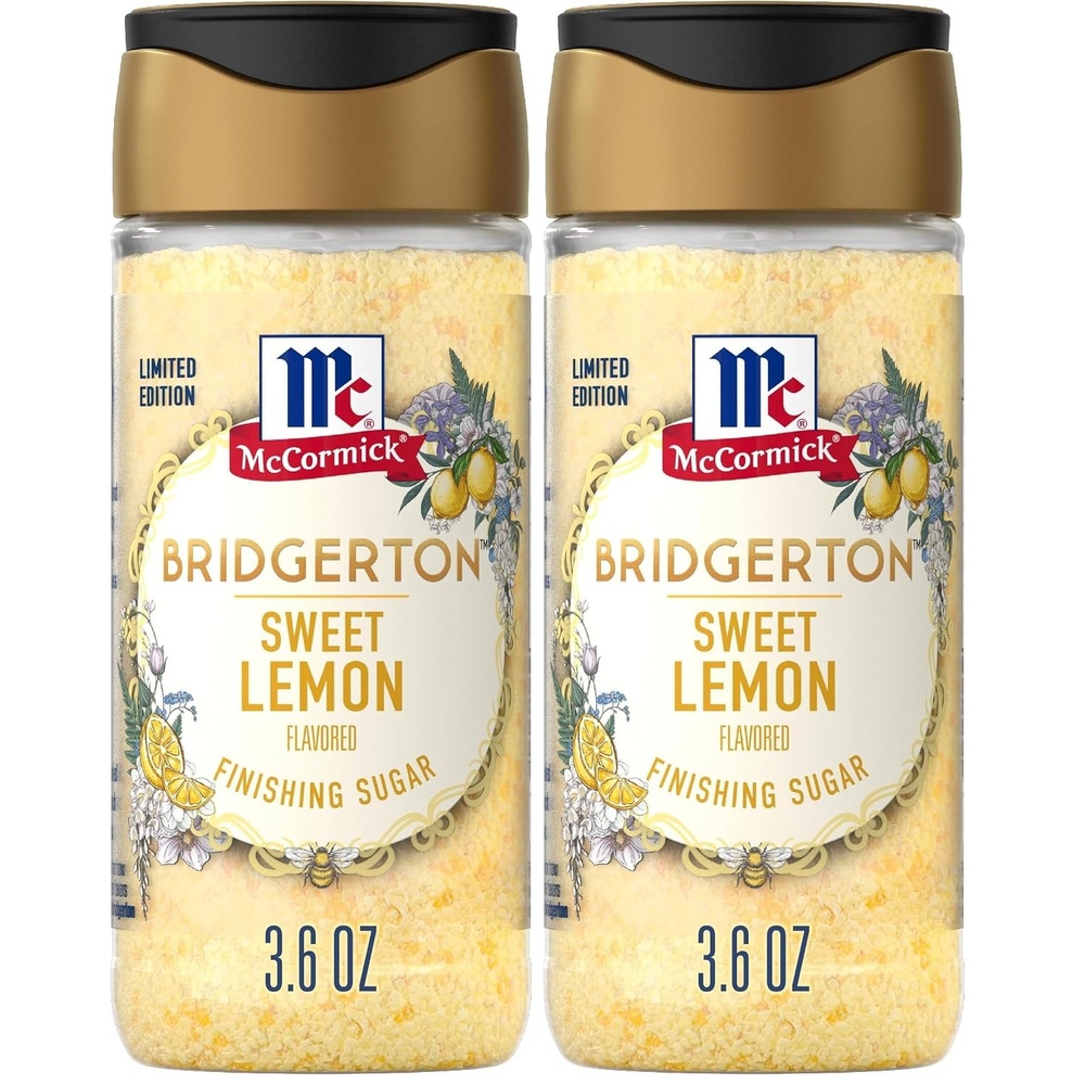 image:imageMcCormick Bridgerton Finishing Sugar Sweet Lemon Limited Edition Exquisite Lemon Flavor For Elevating Baked Goods and Beverages Garnishing and More 36 oz36 Ounce Pack of 2