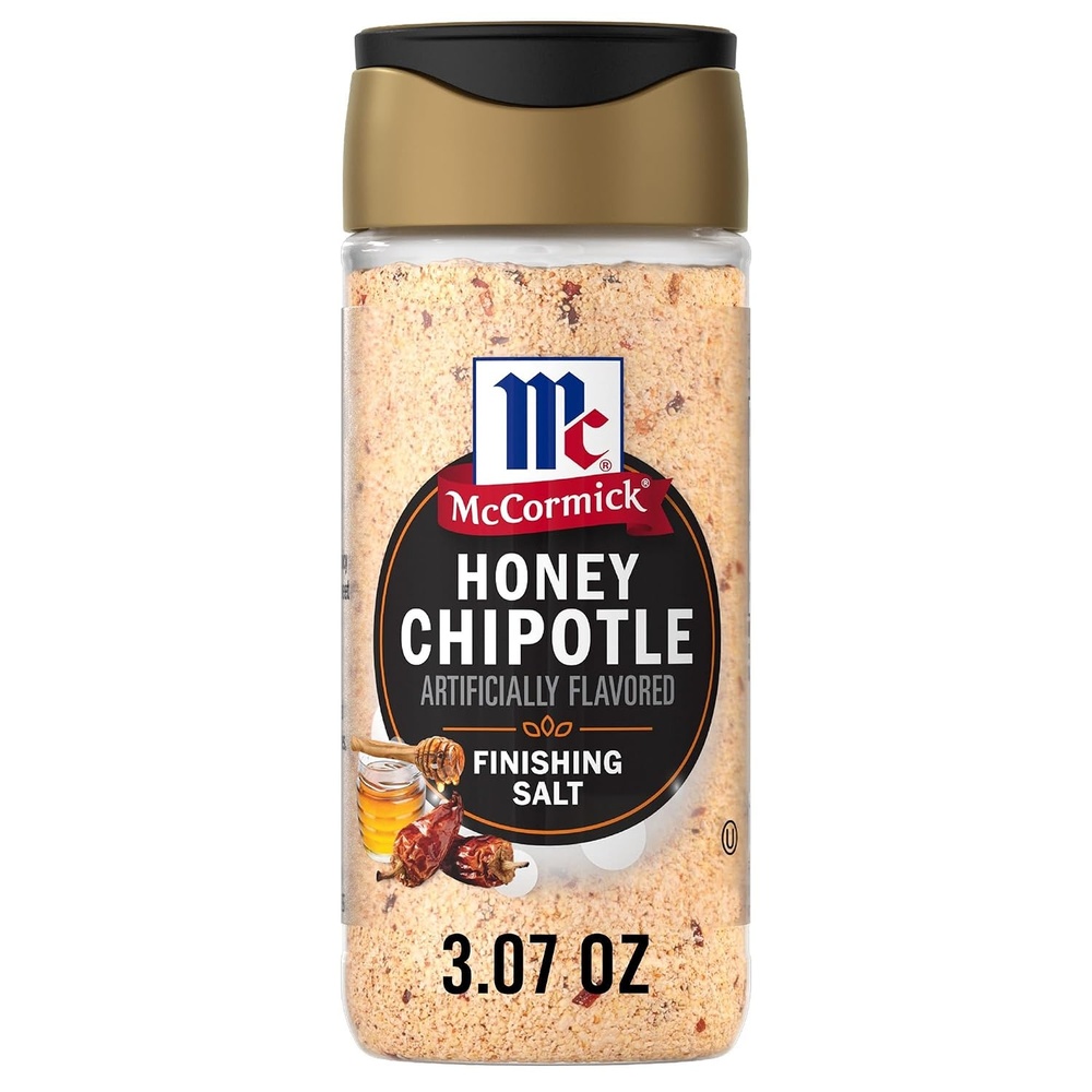 image:imageMcCormick Finishing Salt Honey Chipotle Spicy Chipotle amp Sweet Honey For Steaks Pork Chicken Grilled Veggies amp Fries No Colors from Artificial Sources Kosher 307 oz307 Ounce Pack of 1