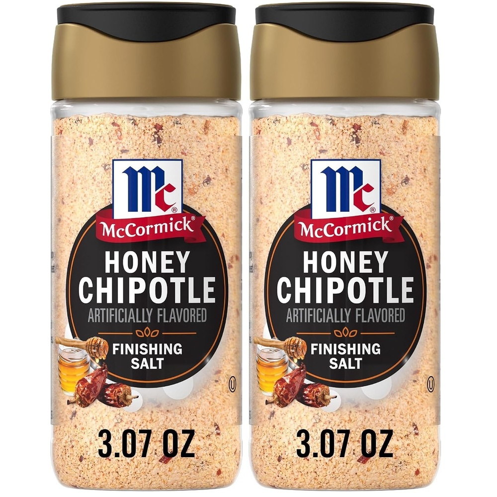 image:imageMcCormick Finishing Salt Honey Chipotle Spicy Chipotle amp Sweet Honey For Steaks Pork Chicken Grilled Veggies amp Fries No Colors from Artificial Sources Kosher 307 oz307 Ounce Pack of 2