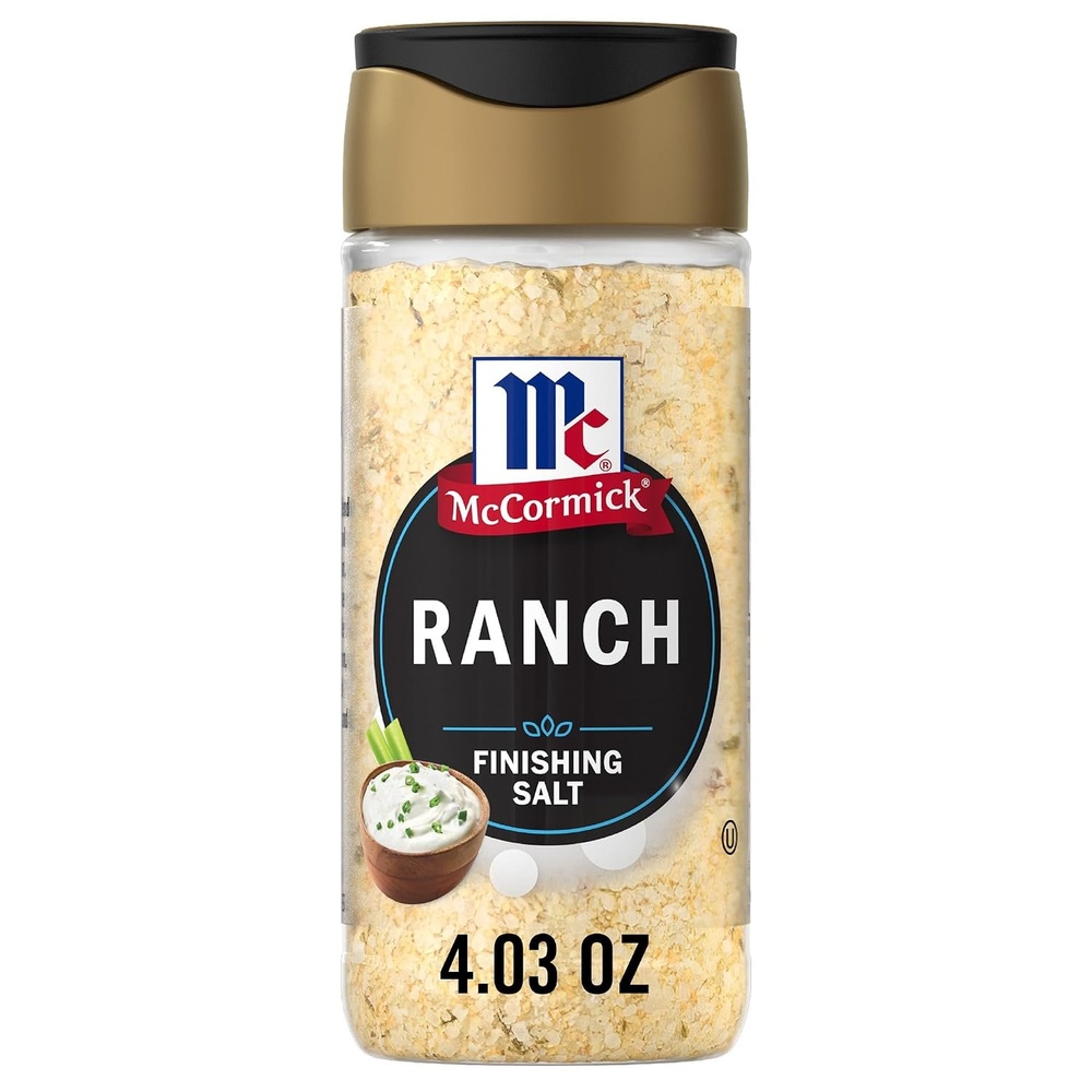 image:imageMcCormick Finishing Salt Ranch Savory Flavor amp Cool Tanginess Onion Garlic amp Chives For Fries Popcorn Veggies Chicken Dips amp Dressings No Colors from Artificial Sources Kosher 403 oz403 Ounce Pack of 1