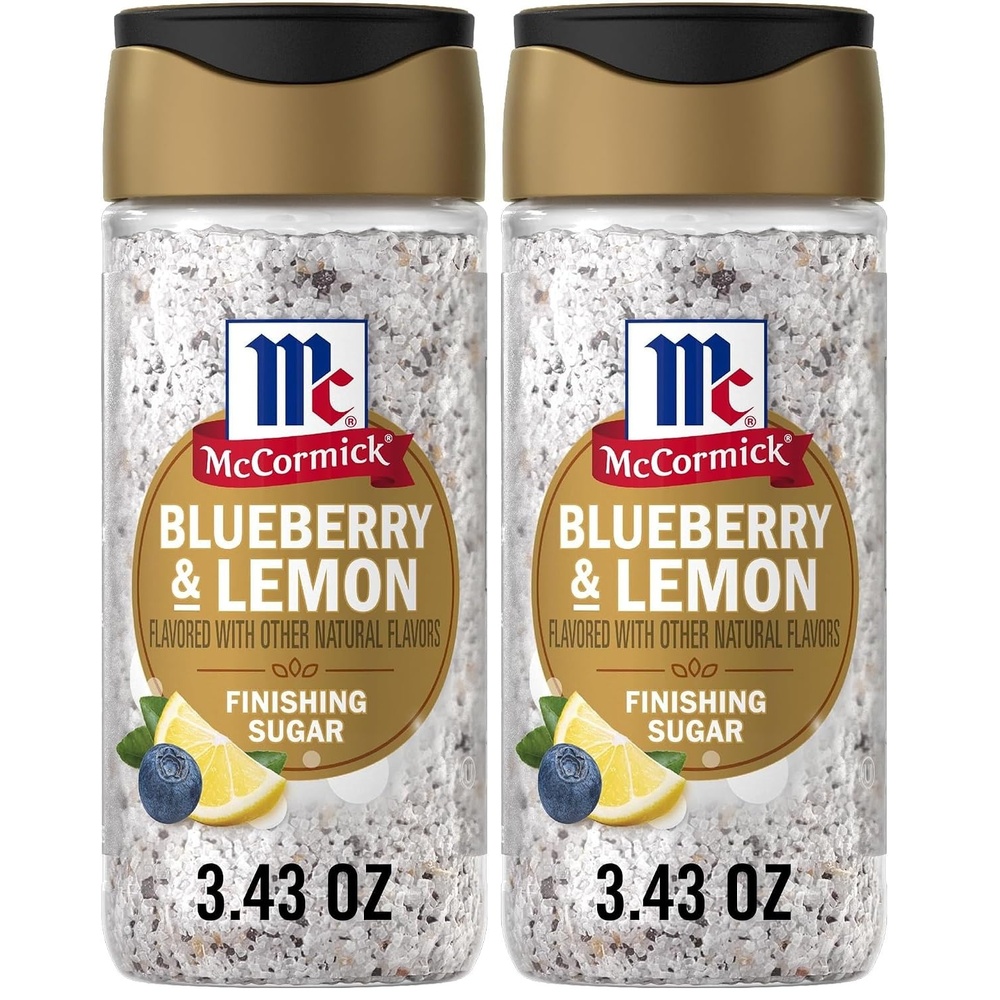 image:imageMcCormick Finishing Sugar Blueberry amp Lemon Sweet Blueberry Flavor amp Bright Lemon Notes No Colors From Artificial Sources 343 oz343 Ounce Pack of 2
