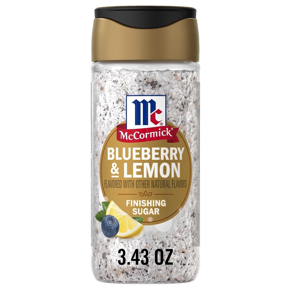 image:imageMcCormick Finishing Sugar Blueberry amp Lemon Sweet Blueberry Flavor amp Bright Lemon Notes No Colors From Artificial Sources 343 oz343 Ounce Pack of 1