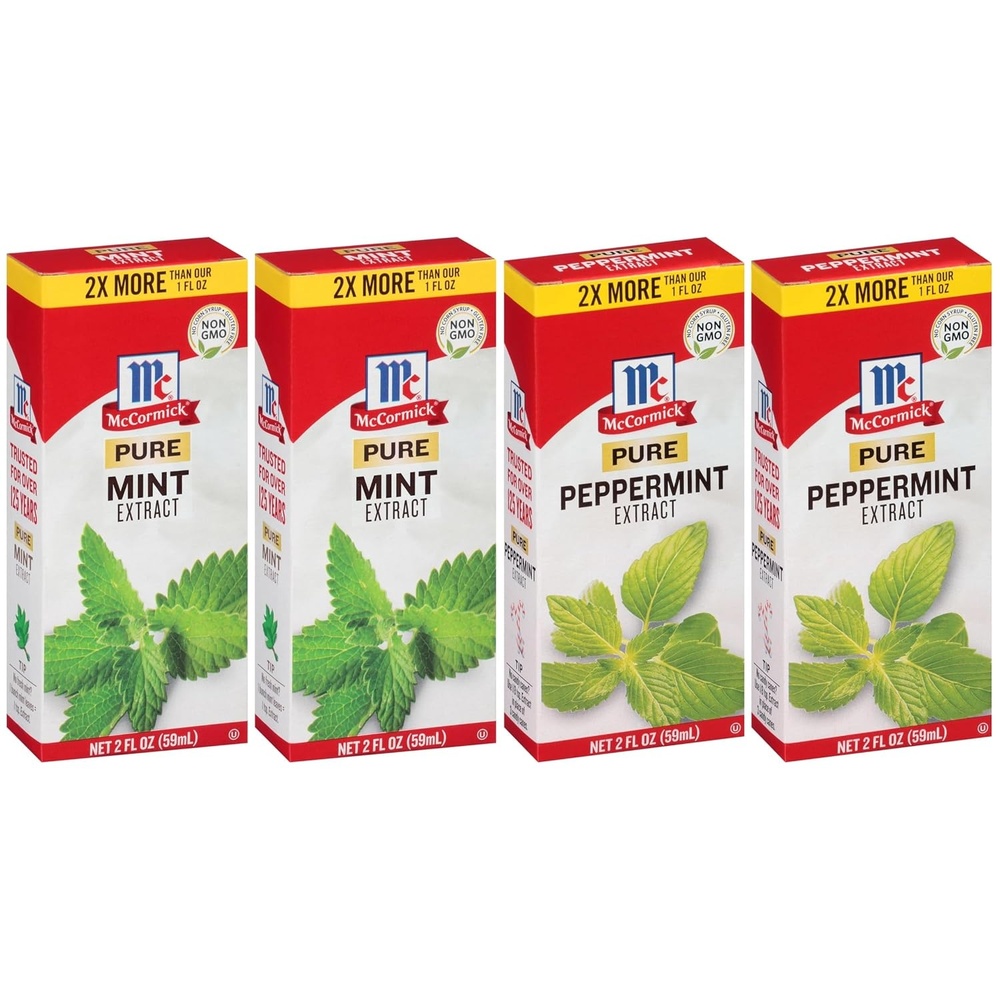 image:imageMcCormick Fruity Extract Variety Pack Includes Orange Strawberry Blueberry and Coconut Flavors For Baking Mocktails and More 4 fl ozMinty