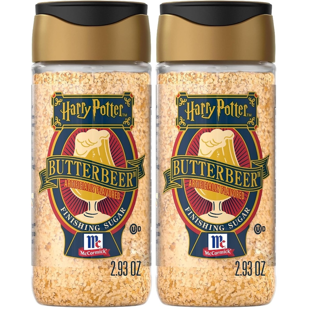 image:imageMcCormick Harry Potter Finishing Sugar Butterbeer Limited Edition Buttery Sweetness of Toffee Sprinkle on Baked Goods or Use as a Rimming Sugar on Beverages 293 oz293 Ounce Pack of 2