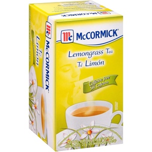 McCormick 25 Count Caffeine Free Lemongrass Tea Bags, 0.89 oz (Pack of 6)(0.89 Ounce (Pack of 6))