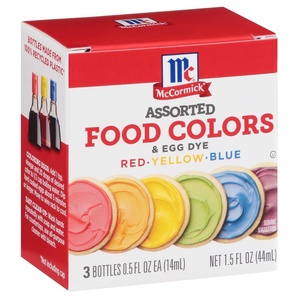 McCormick Assorted Food Colors & Egg Dye, 1.5 fl oz(0.5 Fl Oz (Pack of 3))