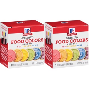 McCormick Assorted Food Colors & Egg Dye, 1.5 fl oz(0.5 Fl Oz (Pack of 6))