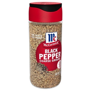 McCormick Black Pepper, Coarse Ground, Non GMO, Hand-Harvested, Enjoy Distinctive Pepper Flavor While Cooking & Tableside, 3.12 oz(1.5 Ounce (Pack of 6))