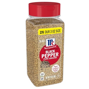 McCormick Black Pepper, Pure Ground, Non GMO, Hand-Harvested, Enjoy Distinctive Pepper Flavor While Cooking & Tableside, 16 oz(6 Ounce (Pack of 1))
