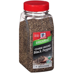 McCormick Black Pepper, Pure Ground, Organic, Non GMO, Enjoy Distinctive Pepper Flavor While Cooking & Tableside, 12 oz(12.75 Ounce (Pack of 1))