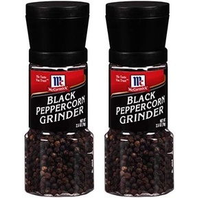 McCormick Black Peppercorn Grinder, For Freshly Ground Pepper While Cooking & Tableside, 2.5 oz(2.5 Ounce (Pack of 2))