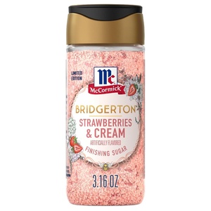 McCormick Bridgerton Finishing Sugar, Strawberries & Cream, Limited Edition, Sweet Strawberry Flavor Infusion, For Desserts, Cocktails, Breakfasts, and More, 3.16 oz(3.16 Ounce (Pack of 1))
