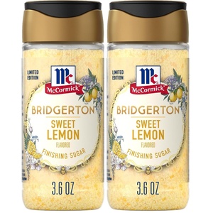 McCormick Bridgerton Finishing Sugar, Sweet Lemon, Limited Edition, Exquisite Lemon Flavor, For Elevating Baked Goods and Beverages, Garnishing, and More, 3.6 oz(3.6 Ounce (Pack of 2))