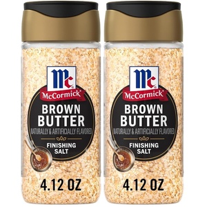 McCormick Finishing Salt, Brown Butter, Sea Salt & Nutty Aromatic Flavor, For Baked Goods, Desserts, Ice Cream & Pasta, Kosher, 4.12 oz(4.12 Ounce (Pack of 2))