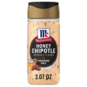 McCormick Finishing Salt, Honey Chipotle, Spicy Chipotle & Sweet Honey, For Steaks, Pork, Chicken, Grilled Veggies & Fries, No Colors from Artificial Sources, Kosher, 3.07 oz(3.07 Ounce (Pack of 1))