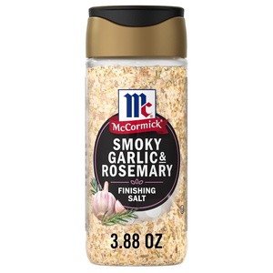 McCormick Finishing Salt, Smoky Garlic & Rosemary, The Taste You Trust, For Steaks, Chops, Chicken, Roasted Veggies, Potato Dishes & More, Kosher, No Colors from Artificial Sources, 3.88 oz(3.88 Ounce (Pack of 1))