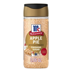 McCormick Finishing Sugar, Apple Pie, Limited Edition, Sweet Flavor of Apples with a Hint of Warm Spice, Sprinkle Over Breakfast Items, Baked Goods, Treats, and More, 3.06 oz