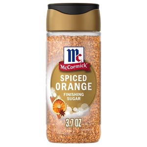 McCormick Finishing Sugar, Candy Cane, Limited Edition, Sweet Peppermint, Iconic Holiday Flavor, For Hot Chocolate, Chocolate Fudge, Bark, Cocktails, and More, 3.81 oz(Spiced Orange)