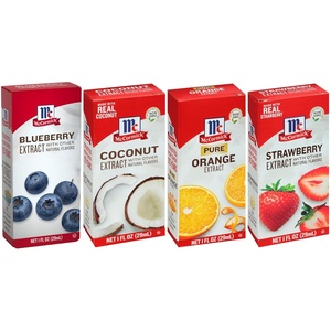 McCormick Fruity Extract Variety Pack, Includes Orange, Strawberry, Blueberry, and Coconut Flavors, For Baking, Mocktails, and More, 4 fl oz(Fruity)