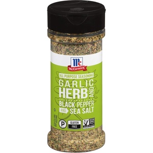 McCormick Garlic, Herb and Black Pepper and Sea Salt All Purpose Seasoning, 4.37 oz(4.37 Ounce (Pack of 1))